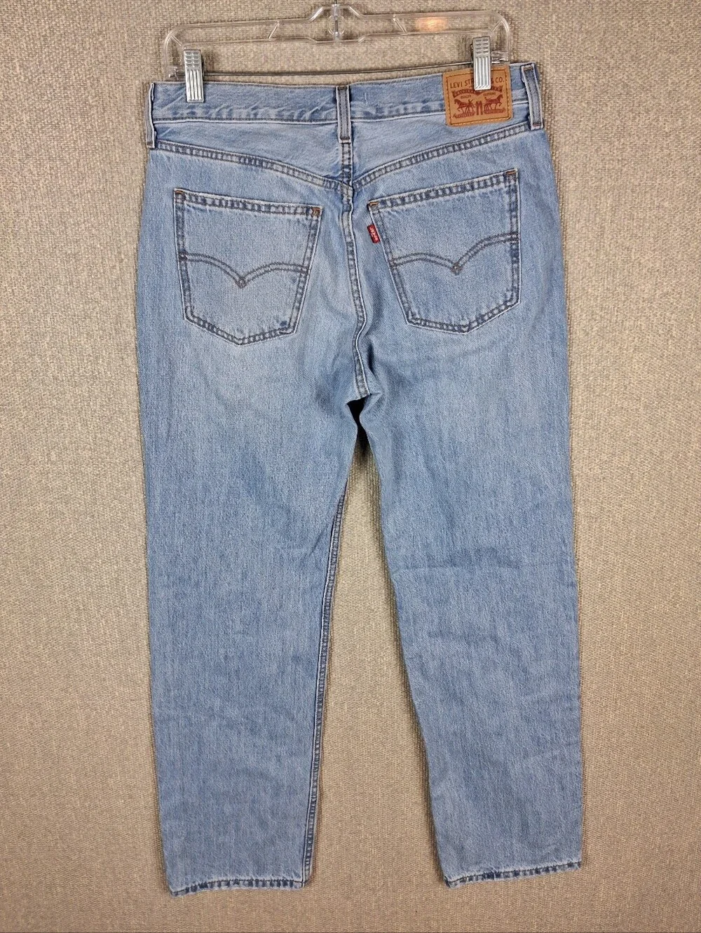 Levi's Low Pro Straight Leg Light Wash Mid Rise Denim Jeans Casual Blue Size 28